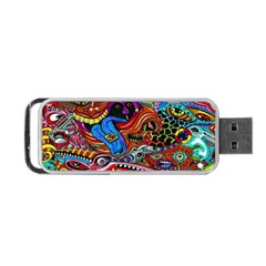 Psychedelic Trippy Hippie  Weird Art Portable Usb Flash (one Side) by Sarkoni