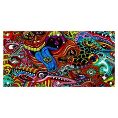 Psychedelic Trippy Hippie  Weird Art Banner And Sign 6  X 3  by Sarkoni