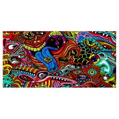 Psychedelic Trippy Hippie  Weird Art Banner And Sign 8  X 4  by Sarkoni