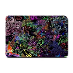 Trippy Dark Psychedelic Small Doormat by Sarkoni