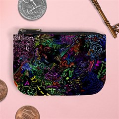 Trippy Dark Psychedelic Mini Coin Purse by Sarkoni