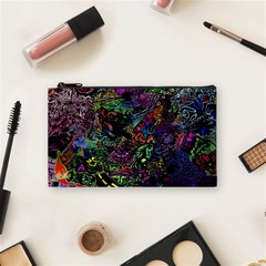 Trippy Dark Psychedelic Cosmetic Bag (small) by Sarkoni