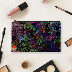 Trippy Dark Psychedelic Cosmetic Bag (medium) by Sarkoni