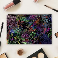 Trippy Dark Psychedelic Cosmetic Bag (large) by Sarkoni