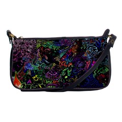 Trippy Dark Psychedelic Shoulder Clutch Bag by Sarkoni