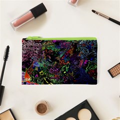 Trippy Dark Psychedelic Cosmetic Bag (xs) by Sarkoni