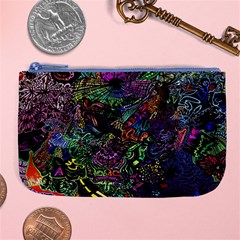 Trippy Dark Psychedelic Large Coin Purse by Sarkoni