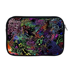 Trippy Dark Psychedelic Apple Macbook Pro 17  Zipper Case by Sarkoni