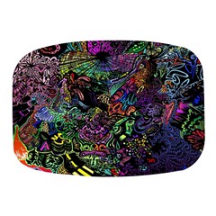 Trippy Dark Psychedelic Mini Square Pill Box by Sarkoni