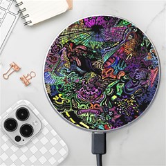 Trippy Dark Psychedelic Wireless Fast Charger(white) by Sarkoni