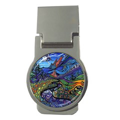 Psychedelic Landscape Money Clips (round)  by Sarkoni