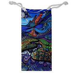 Psychedelic Landscape Jewelry Bag