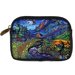 Psychedelic Landscape Digital Camera Leather Case