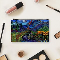 Psychedelic Landscape Cosmetic Bag (small) by Sarkoni