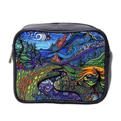 Psychedelic Landscape Mini Toiletries Bag (Two Sides)