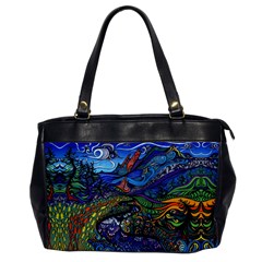 Psychedelic Landscape Oversize Office Handbag