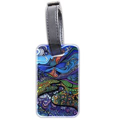 Psychedelic Landscape Luggage Tag (two Sides) by Sarkoni