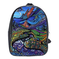 Psychedelic Landscape School Bag (XL)