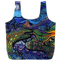 Psychedelic Landscape Full Print Recycle Bag (XL)