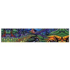 Psychedelic Landscape Small Premium Plush Fleece Scarf