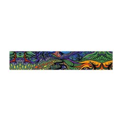 Psychedelic Landscape Premium Plush Fleece Scarf (Mini)