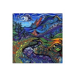 Psychedelic Landscape Satin Bandana Scarf 22  x 22 