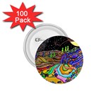 Nature Moon Psychedelic Painting 1.75  Buttons (100 pack)  Front