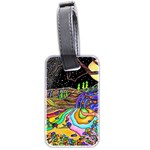 Nature Moon Psychedelic Painting Luggage Tag (two sides) Front