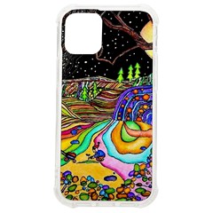 Nature Moon Psychedelic Painting Iphone 12 Mini Tpu Uv Print Case	 by Sarkoni