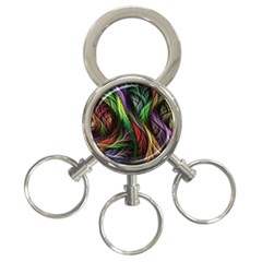 Abstract Psychedelic 3-ring Key Chain by Sarkoni