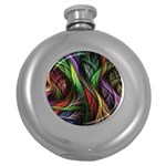 Abstract Psychedelic Round Hip Flask (5 oz) Front