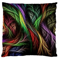 Abstract Psychedelic Large Premium Plush Fleece Cushion Case (two Sides)