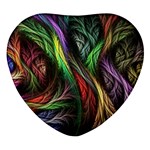 Abstract Psychedelic Heart Glass Fridge Magnet (4 pack) Front