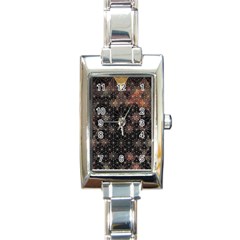 Abstract Psychedelic Geometry Andy Gilmore Sacred Rectangle Italian Charm Watch by Sarkoni