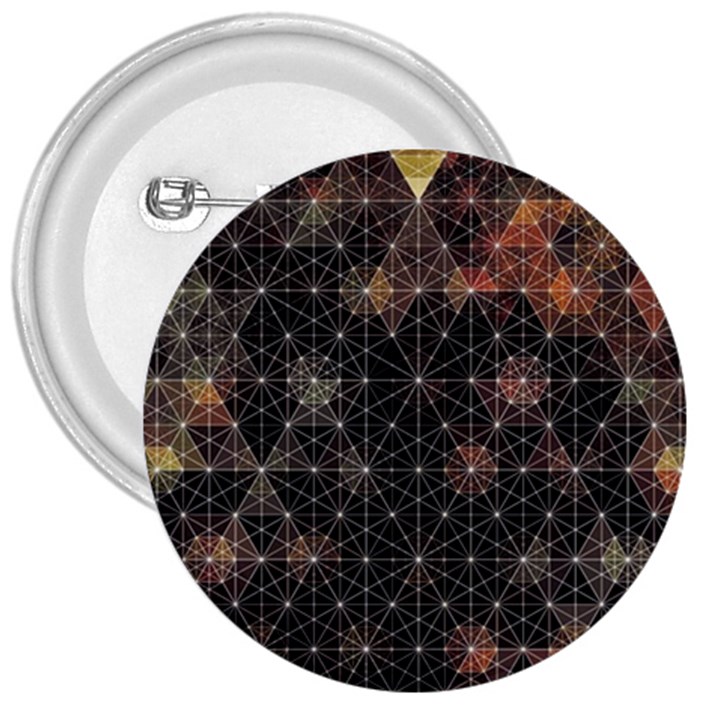 Abstract Psychedelic Geometry Andy Gilmore Sacred 3  Buttons