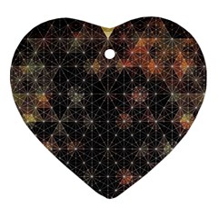 Abstract Psychedelic Geometry Andy Gilmore Sacred Ornament (heart) by Sarkoni