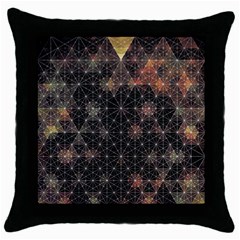 Abstract Psychedelic Geometry Andy Gilmore Sacred Throw Pillow Case (black) by Sarkoni