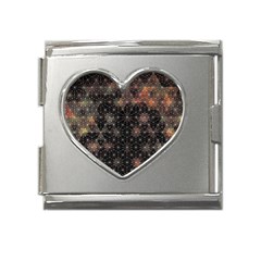 Abstract Psychedelic Geometry Andy Gilmore Sacred Mega Link Heart Italian Charm (18mm) by Sarkoni