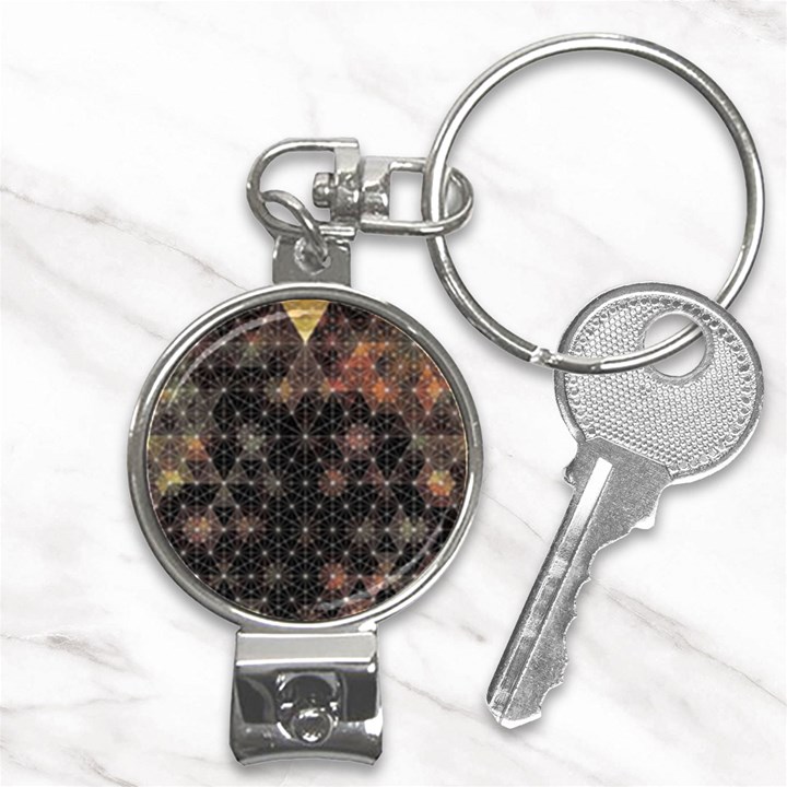 Abstract Psychedelic Geometry Andy Gilmore Sacred Nail Clippers Key Chain