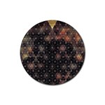 Abstract Psychedelic Geometry Andy Gilmore Sacred Rubber Round Coaster (4 pack) Front