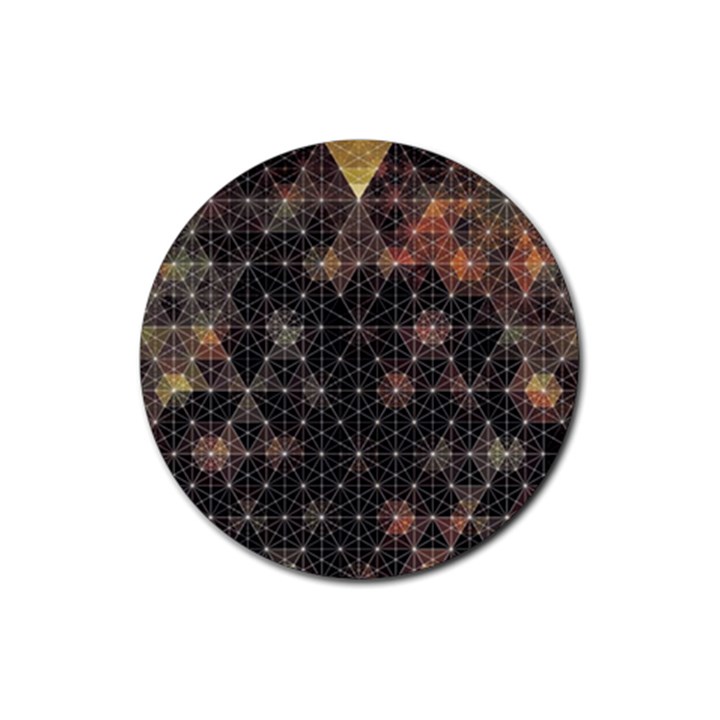 Abstract Psychedelic Geometry Andy Gilmore Sacred Rubber Round Coaster (4 pack)