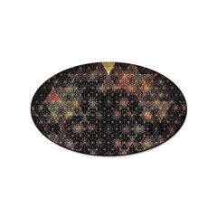 Abstract Psychedelic Geometry Andy Gilmore Sacred Sticker (oval) by Sarkoni