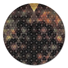 Abstract Psychedelic Geometry Andy Gilmore Sacred Magnet 5  (round) by Sarkoni