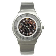 Abstract Psychedelic Geometry Andy Gilmore Sacred Stainless Steel Watch by Sarkoni