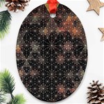 Abstract Psychedelic Geometry Andy Gilmore Sacred Oval Ornament (Two Sides) Front