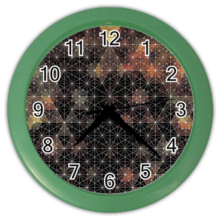 Abstract Psychedelic Geometry Andy Gilmore Sacred Color Wall Clock