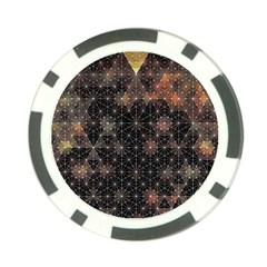 Abstract Psychedelic Geometry Andy Gilmore Sacred Poker Chip Card Guard by Sarkoni