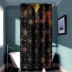 Abstract Psychedelic Geometry Andy Gilmore Sacred Shower Curtain 36  X 72  (stall)  by Sarkoni