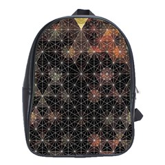 Abstract Psychedelic Geometry Andy Gilmore Sacred School Bag (xl) by Sarkoni