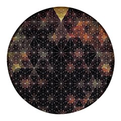 Abstract Psychedelic Geometry Andy Gilmore Sacred Round Glass Fridge Magnet (4 Pack) by Sarkoni